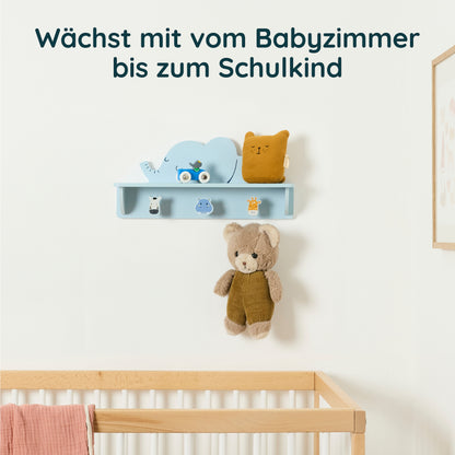 Kindergarderobe aus Holz mit Ablage